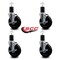 Service Caster 5'' Hard Rubber Swivel 1-3/4'' Expanding Stem Caster Set with Brake, 4PK SCC-EX20S514-HRS-TLB-134-4 - alternate 2